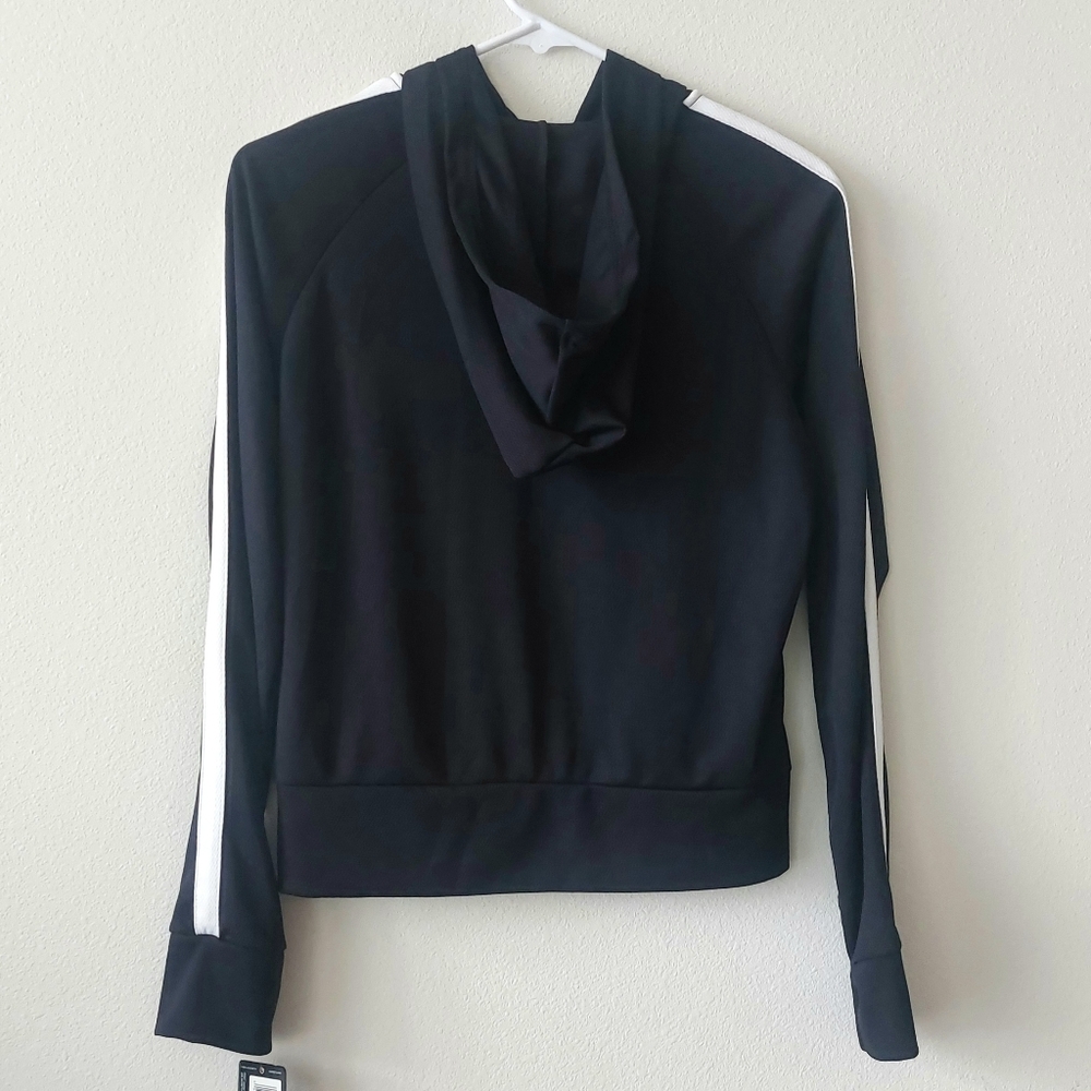 NWT Jockey Black & White Hooded Zipup Jacket - Picture 2 of 5